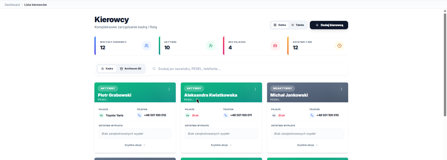 Driver list with the Add driver button